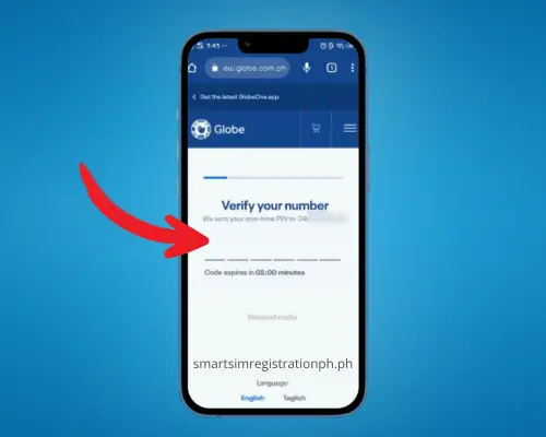 Globe SIM Registration Online Step 3