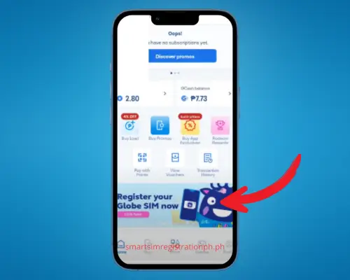 Register Globe SIM using GlobeOne App step 5
