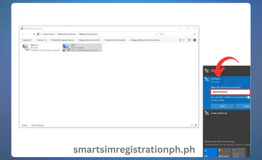 Change Your password globe at home step 06