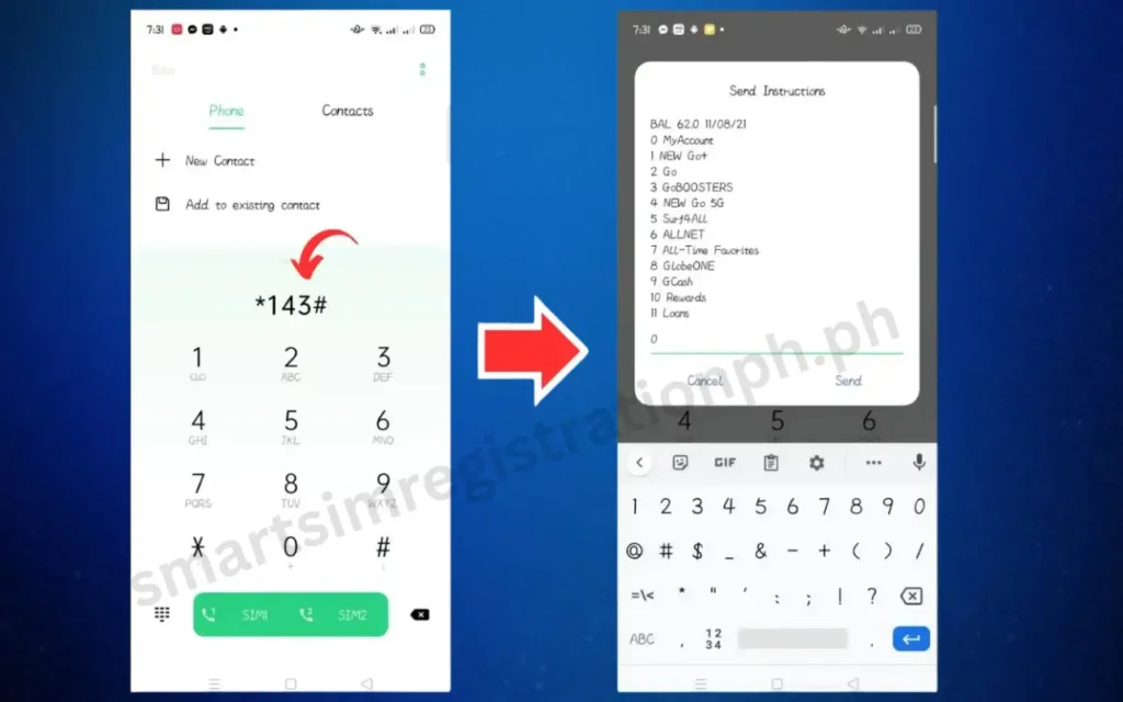 How to Pasaload Globe with USSD Code step 01