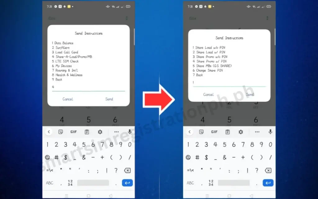 How to Pasaload Globe with USSD Code step 02 
