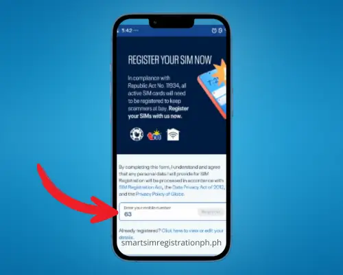 Register a Globe At Home Prepaid WiFi SIM Step 3