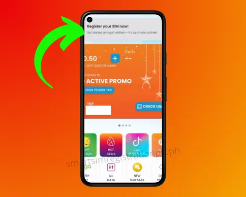 Sun SIM Registration via smart app step 3