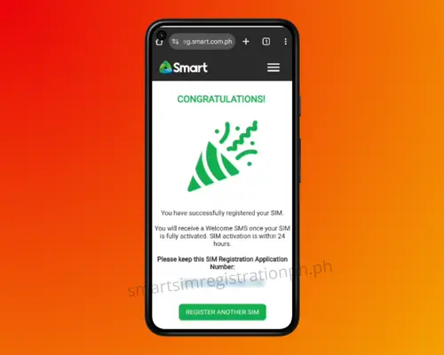 Sun SIM Registration via smart app step 7