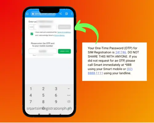 Sun SIM Registration via smart portal Step 2