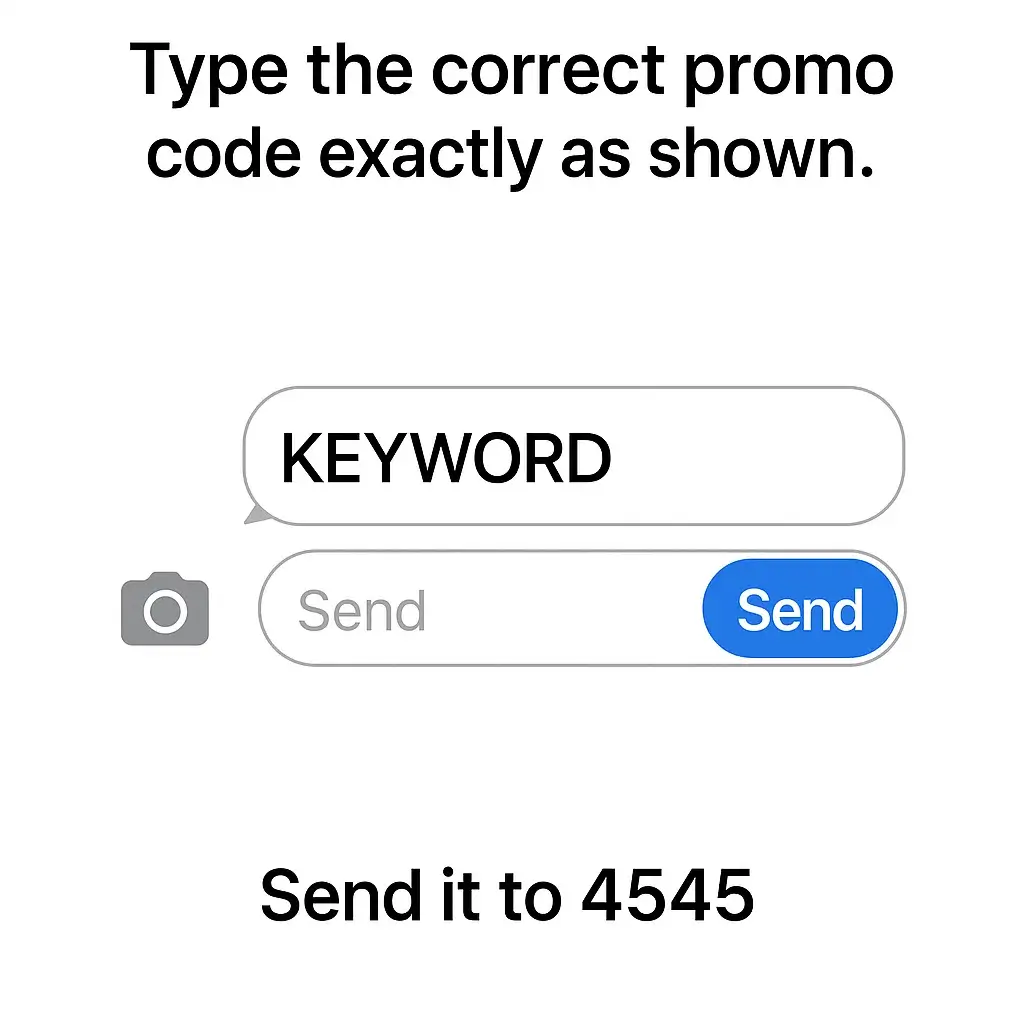 Method 2 Register via Text Keyword