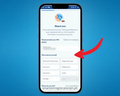 Globe SIM Registration Online Step 4
